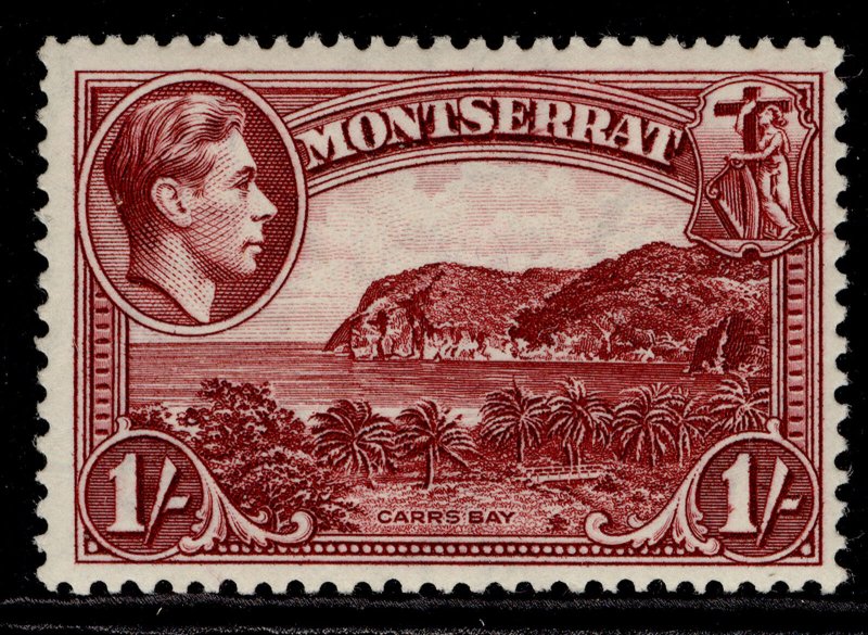 MONTSERRAT GVI SG108, 1s lake, LH MINT. Cat £30. PERF 13 