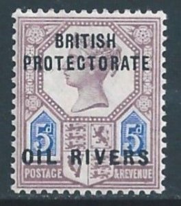 Niger Coast Prot. #5 NH 5p GB Queen Victoria Issue Ovptd. British Protectora...