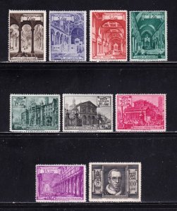 Vatican stamps #122 - 131, no 130, MVLH OG & MNH OG, CV $62.35