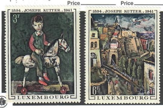 Luxembourg; Scott 477-478; 1969;  Unused; NH; Complete Set