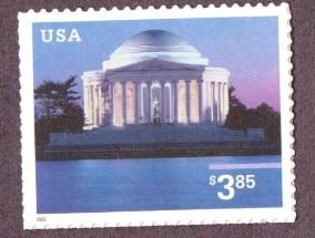 3647 Jefferson Memorial Priority Mail 2002 Mint & N/H @ Face