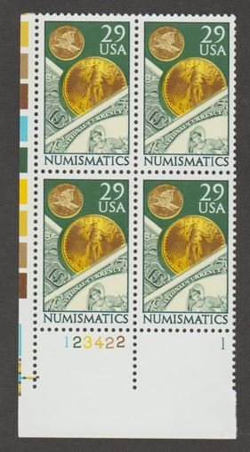 U.S. Scott #2558 Numismatics Stamp - Mint NH Plate Block