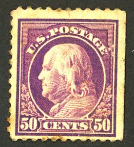 U.S. #517 MINT OG NH THINS STAIN CREASE