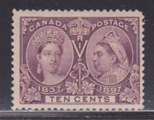 Canada Sc # 57 mint VF-previously hinged nice color cv $ 120 ! see pic !