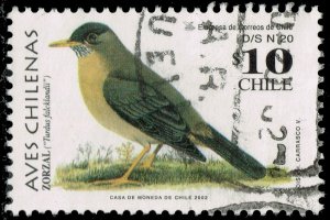 Chile #1385 Austral Thrush; Used