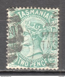 Tas130 1878 Australia Tasmania Two Pence Gibbons Sg #157 1St Used