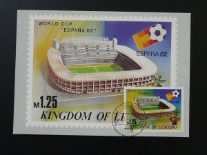 soccer football world cup Spain 1982 maximum card Lesotho (sheetlet stamp)