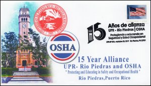 19-219, 2019, UPR OSHA, Pictorial Postmark, Event Cover, Rio Piedras Puerto Rico