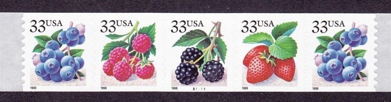 PNC5 33c Berries SA B1111 US 3305a MNH F-VF