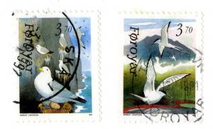 FAROE ISLANDS 224-5 USED   SCV  $2.75   BIN $1.00 BIRDS