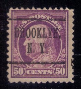 US SCOTT #517 PRECANCEL BROOKLYN NY F-VF