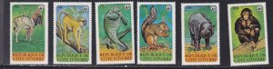 Ivory Coast # 528-533, WWF Endangered Species, Mint Hinged, 1/3 Cat.