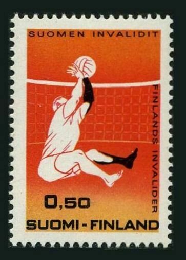Finland 496,MNH.Michel 676. Handicapped volleyball player,1970.