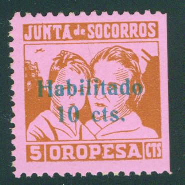 SPAIN Civil War Republic Oropesa lablel GG1009 MH*