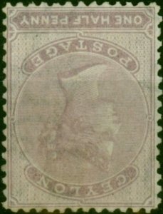 Ceylon 1864 1/2d Dull Mauve SG48aw Wmk Inverted V.F MM Scarce