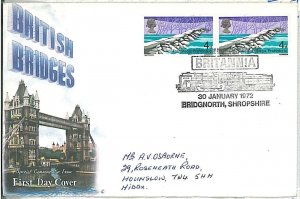 26046 - GB - POSTAL HISTORY COVER: 1972 - BRIDGES \ TRAINS-