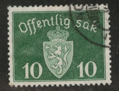 Norway Scott o35 used Unwmk official 1939-47 