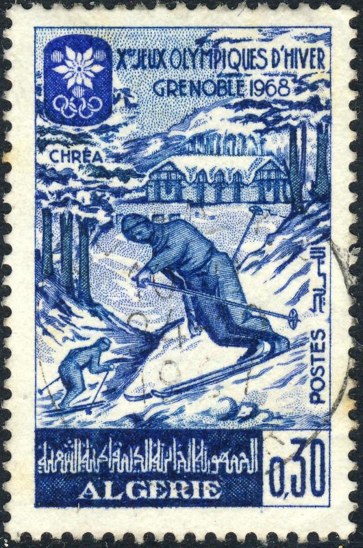 ALGÉRIE / ALGERIA 1967 0.30D Grenoble Winter Olympics Mi.485 Obl. / Used °