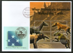 Micronesia 2005 Prehistoric Animals Marine Life Sc 615 Sheetlet FDC # 9438