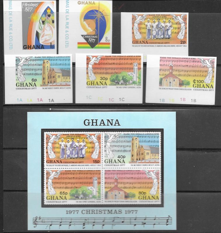 Ghana 631-7, 638-44 MNH cpl sets, vf. see desc. 2020 CV$45.25