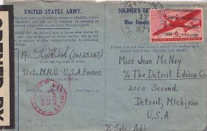 United States A.P.O.'s 6c Transport 1943 U.S. Army Postal Service, A.P.O. 871...