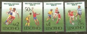 LESOTHO SG686/9 1986 WORLD CUP FOOTBALL MNH