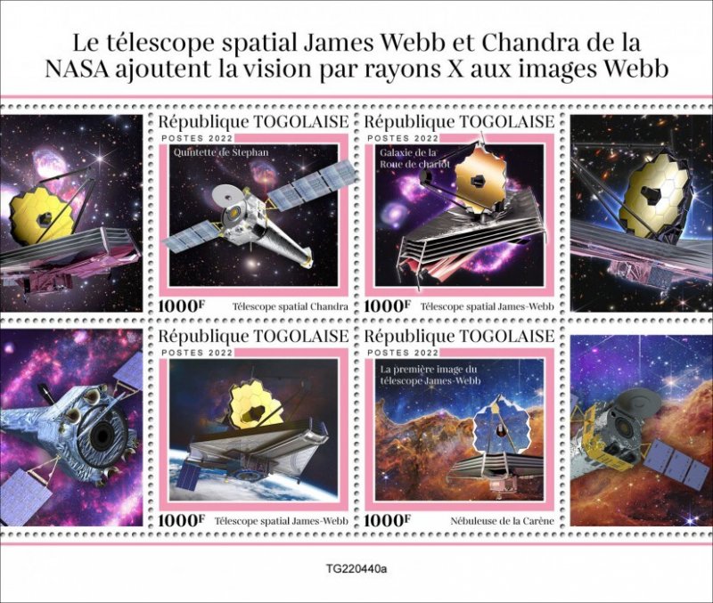 TOGO - 2022 - James Webb Telescope - Perf 4v Sheet- Mint Never Hinged