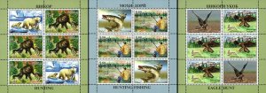 TADZHIKISTAN - 2020 - Hunting & Fishing - Perf 3 x 4v Sheets - MNH