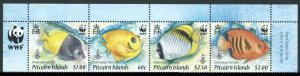 2010 Pitcairn Islands 805-808strip+Tab WWF - Marine fauna 10,50 €