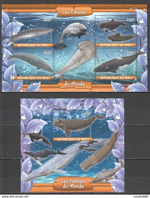 2020 Fauna Marine Life Whales Of The World 1+1 ** Ja537