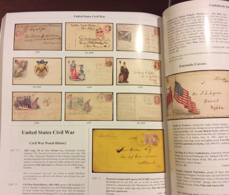 US THE SESCAL SALE Oct 12-14,2018,Stamps,Covers Blocks,Civil War stamps & More !