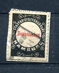 Germany Private (local) Town Hamburg Hammonia Used on piece Overprint 8540