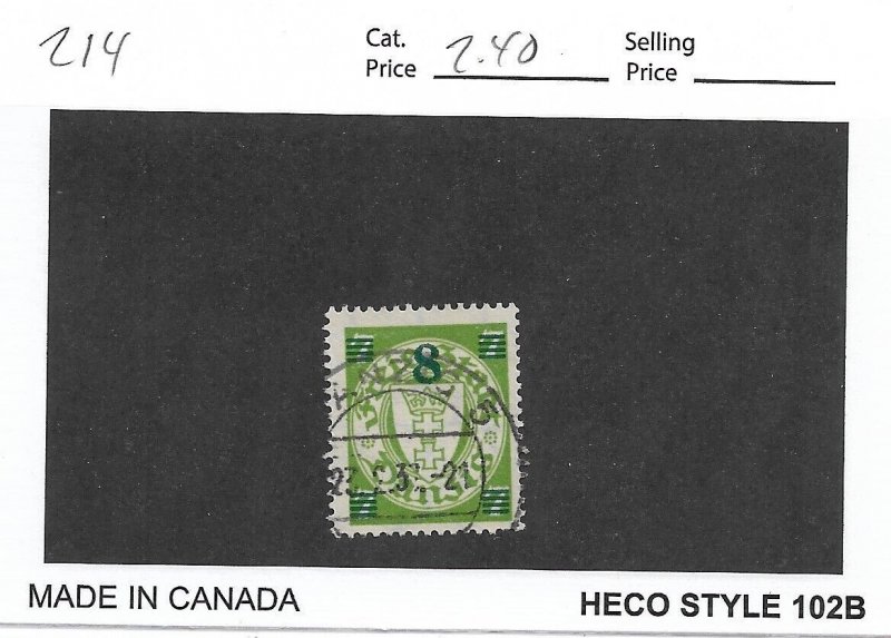 Germany, Danzig Sc # 214 used (57167)