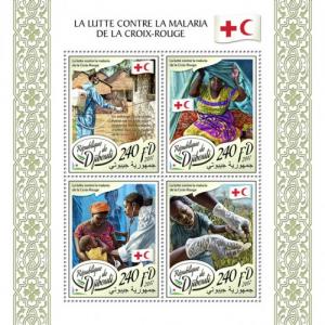 DJIBUTI - 2017 - Red Cross Fight Against Malaria - 4v Sheet - M N H