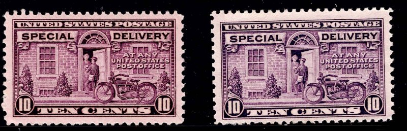 U.S.  E15 MNH GUM CR TWO SINGLES AS SHOWN (V5526)