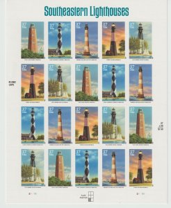 U.S.  Scott# 3791b 2003 Southeastern Lighthouses MNH S/S