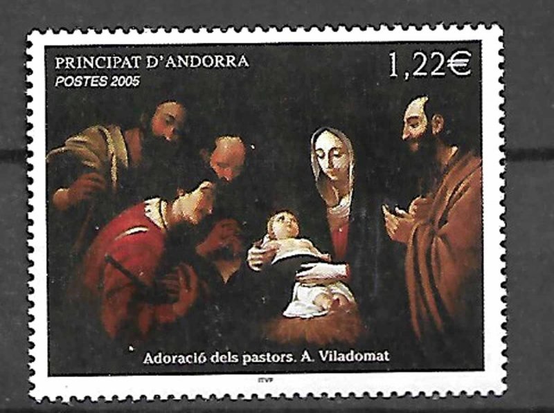 ANDORRA STAMPS. 2005, ART, ADORATION OF SHEPHERDS, MNH