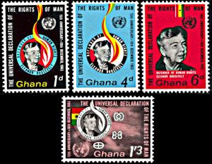 Ghana 160-163, MNH, Eleanor Roosevelt Memorial