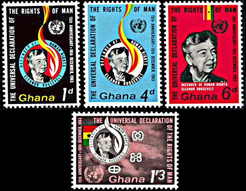 Ghana 160-163, MNH, Eleanor Roosevelt Memorial