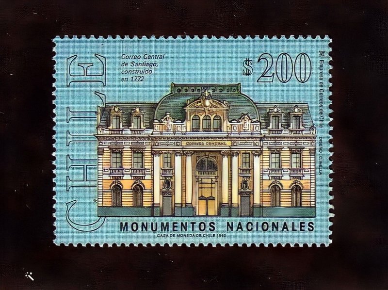 Chile 1992 Sc#1022 CENTRAL POST OFFICE,SANTIAGO Single MNH