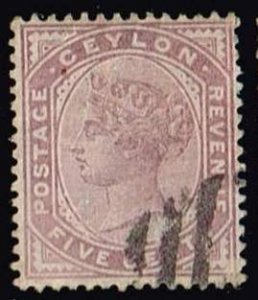 Ceylon 1886, Sc.#131 used Queen Victoria (1819-1901)