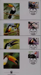 Guyana 3792 FDC WWF-03/Birds