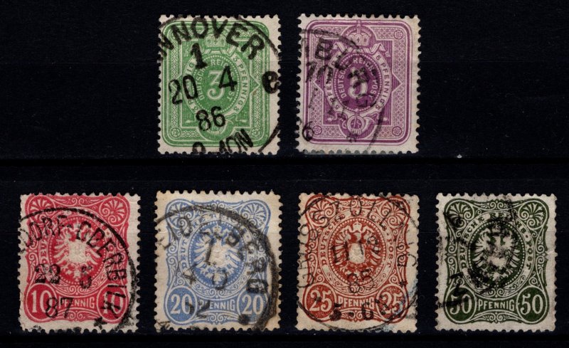 Germany 1880 Empire Definitives Pfennige without final ‘E’ Set [Used]