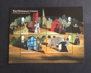 GB 2011.  UMM Minisheet. Royal Shakespeare Company. MS3179.