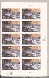 2009 US Scott #4376 42c  Oregon Statehood, Block of 10 MNH PL#S11111