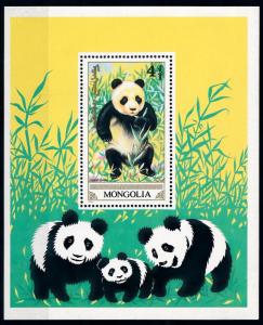 [68166] Mongolia 1990 Wild Animals Panda Souvenir Sheet MNH