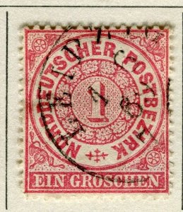 GERMANY; NORTH STATES 1869 early classic fine used 1gr. value