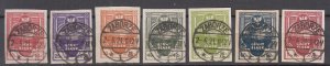 Upper Silesia - 1921 Gorny Slask imperforated stamp set Mi# 1B/7B - Used (7030)