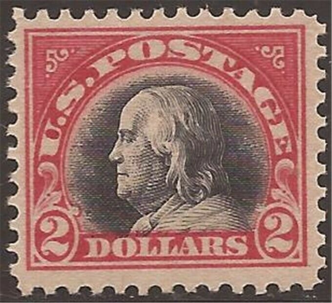 US Stamp - 1918 $2 Benjamin Franklin - F/VF MLH Stamp - Scott #547