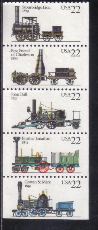 2366a - .22 Locomotive  mnh vf. folded, no selvage